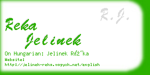 reka jelinek business card
